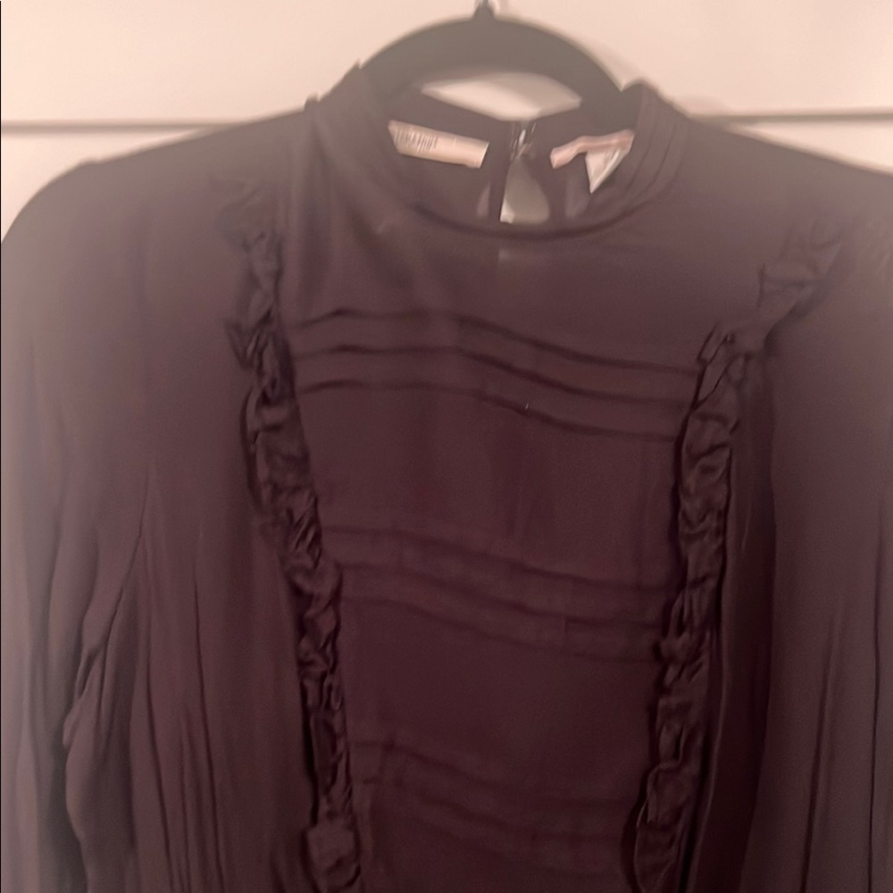 Scotch and soda Black Long Sleeve Mock Neck Dress